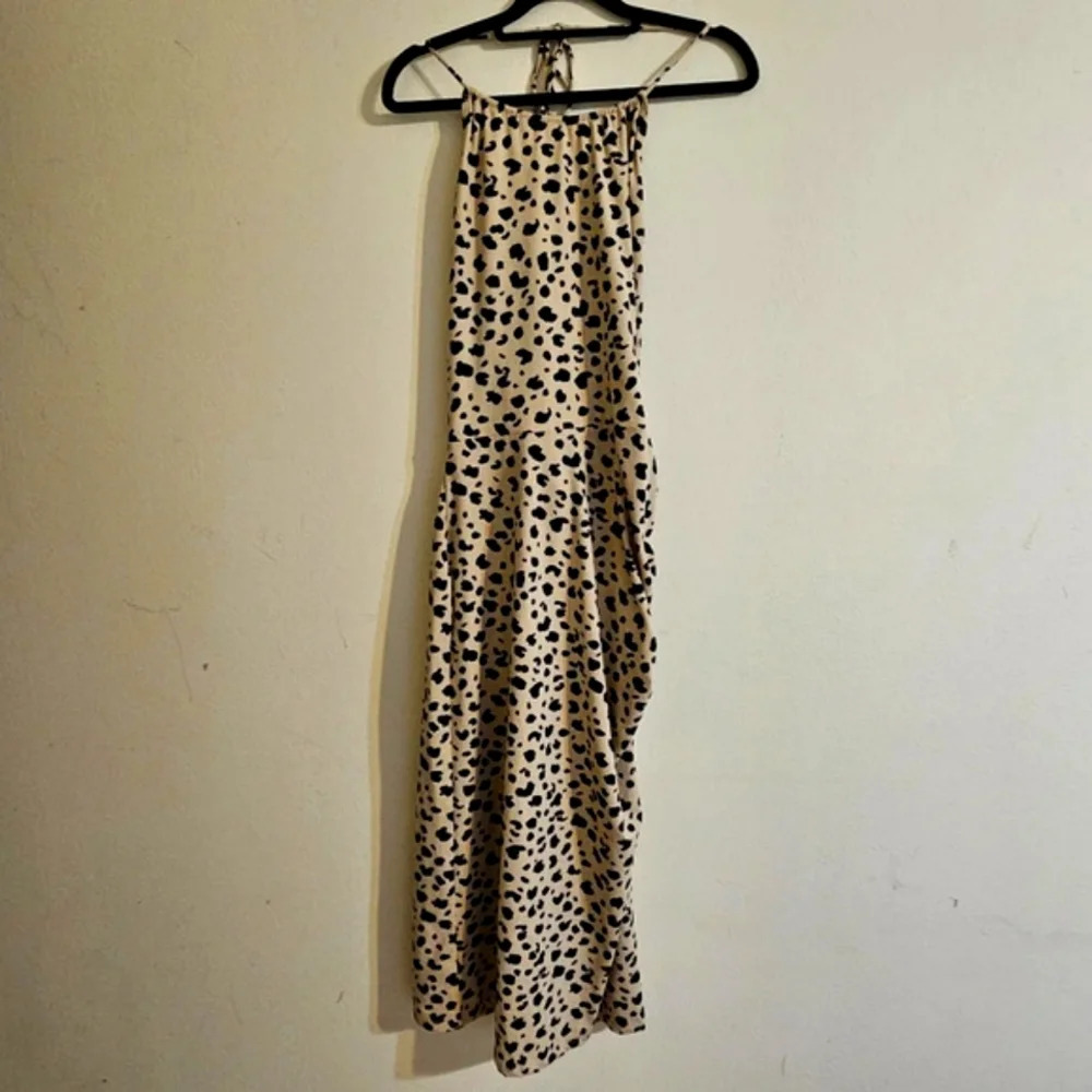 WAYF Leopard Print Midi Dress